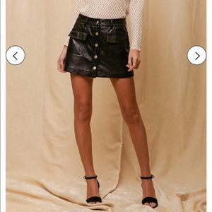 Harlee Faux Leather Skort